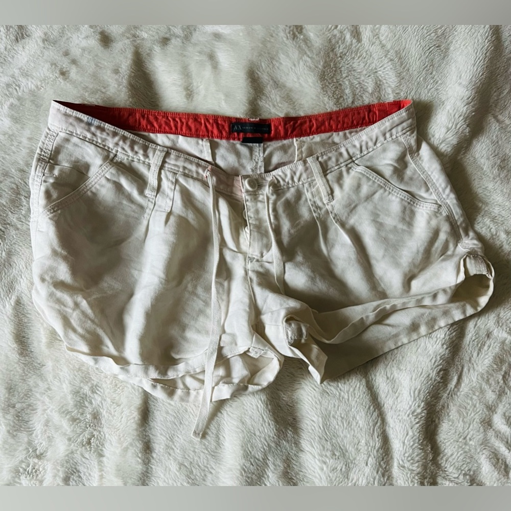 Armani Exchange White Short in size 4